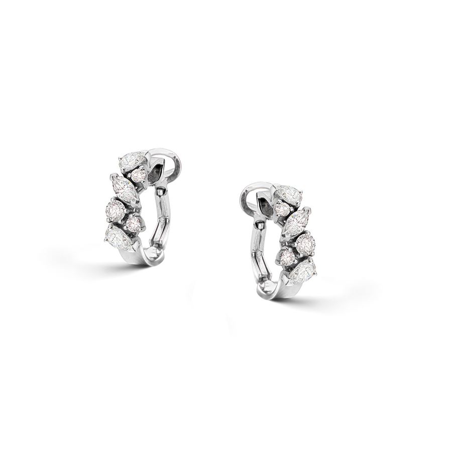 White gold 'Balance' hoop earrings with diamonds BALANCE | OR FANTAU18B CT 0,82